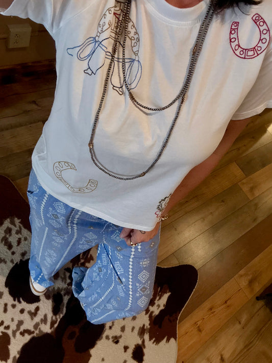 Blue Aztec Pant