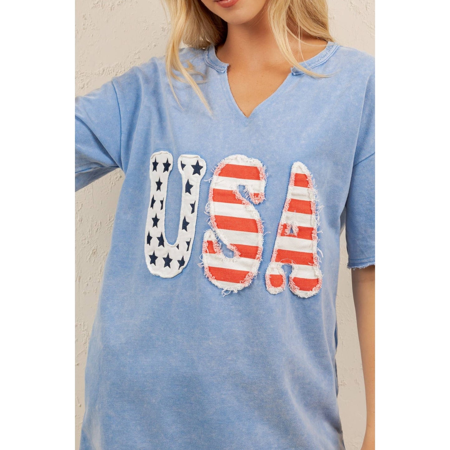 USA GRAPHIC PATCH DRESS