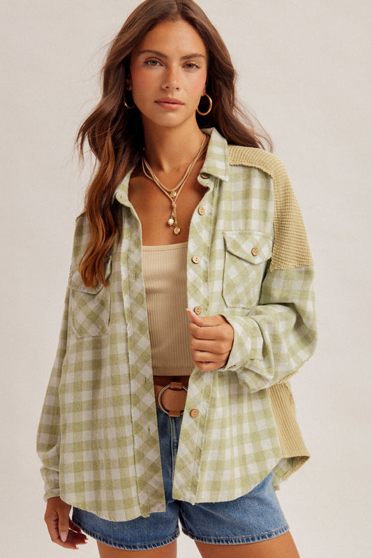 Gingham Patchwork Shacket 🐴🤍