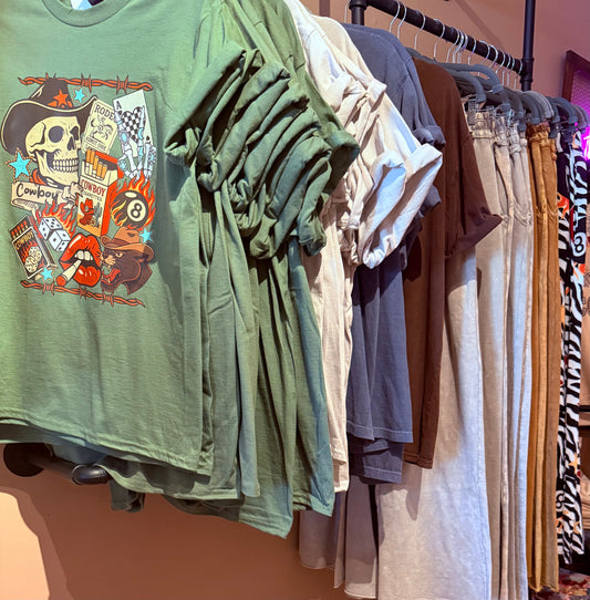 Vintage Western Collage Graphic Heavy Cotton Tee