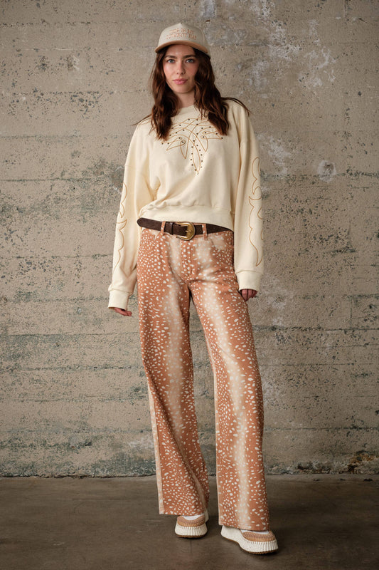 Boot Stitch Embroidered Sweatshirt