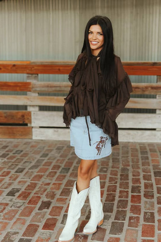Ride On Denim Skirt