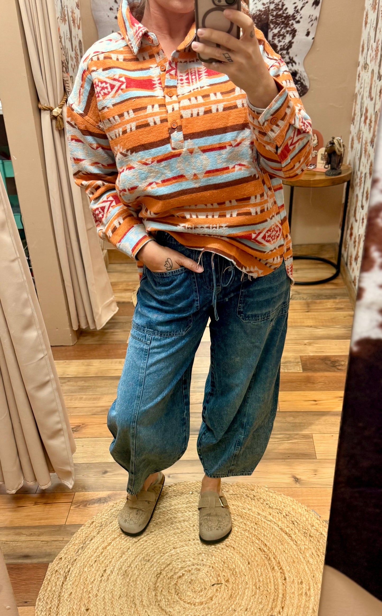 Fall Fest Aztec Shacket