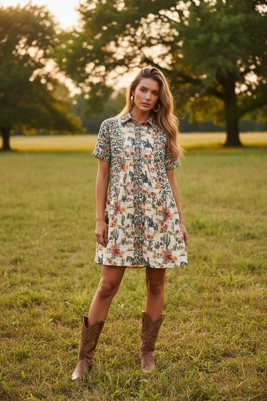 Floral Cowboy Dress