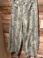 Snakeskin barrel denim