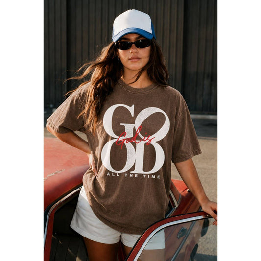 GOD IS GOOD OVERSIZED MINERAL GRAPHIC TEE