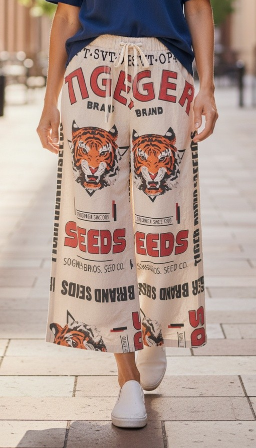 Vintage Sack Cotton Wide Leg Pants