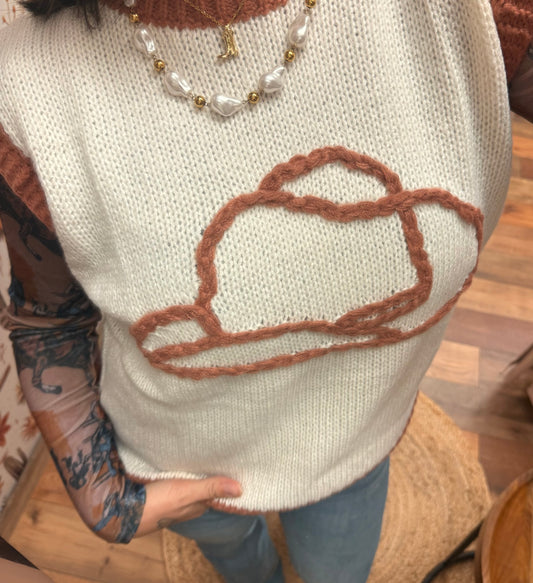 Hats off sweater vest