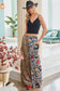 LEOPARD & ZEBRA MIX PRINT WIDE LEG PANTS