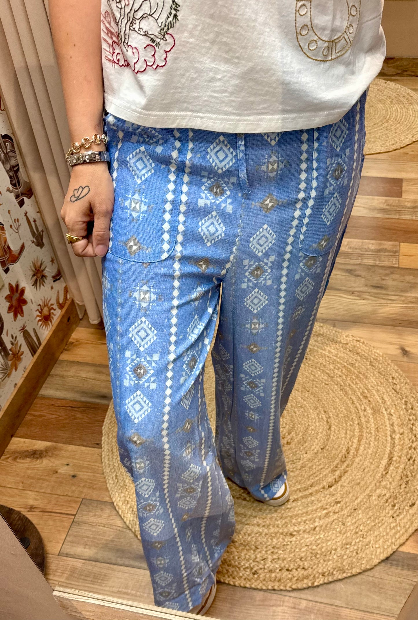 Blue Aztec Pant
