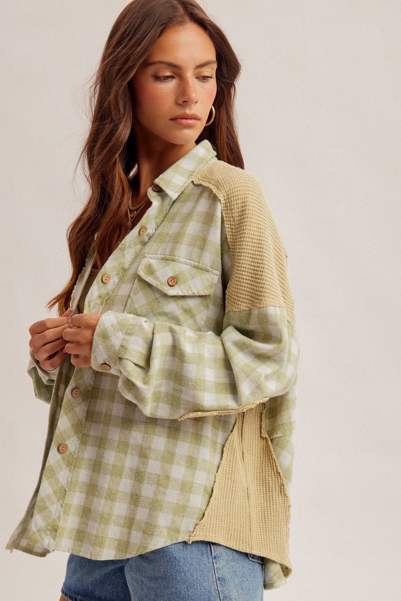 Gingham Patchwork Shacket 🐴🤍