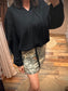CAMOUFLAGE UTILITY MINI SKIRT POCKETS DRAWSTRING