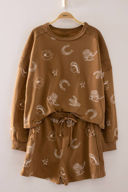 Western Print Lounge Set