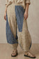 Textured Grid Patch Balloon Pants