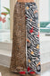 LEOPARD & ZEBRA MIX PRINT WIDE LEG PANTS