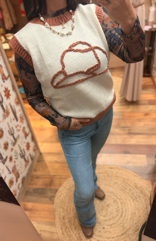 Hats off sweater vest