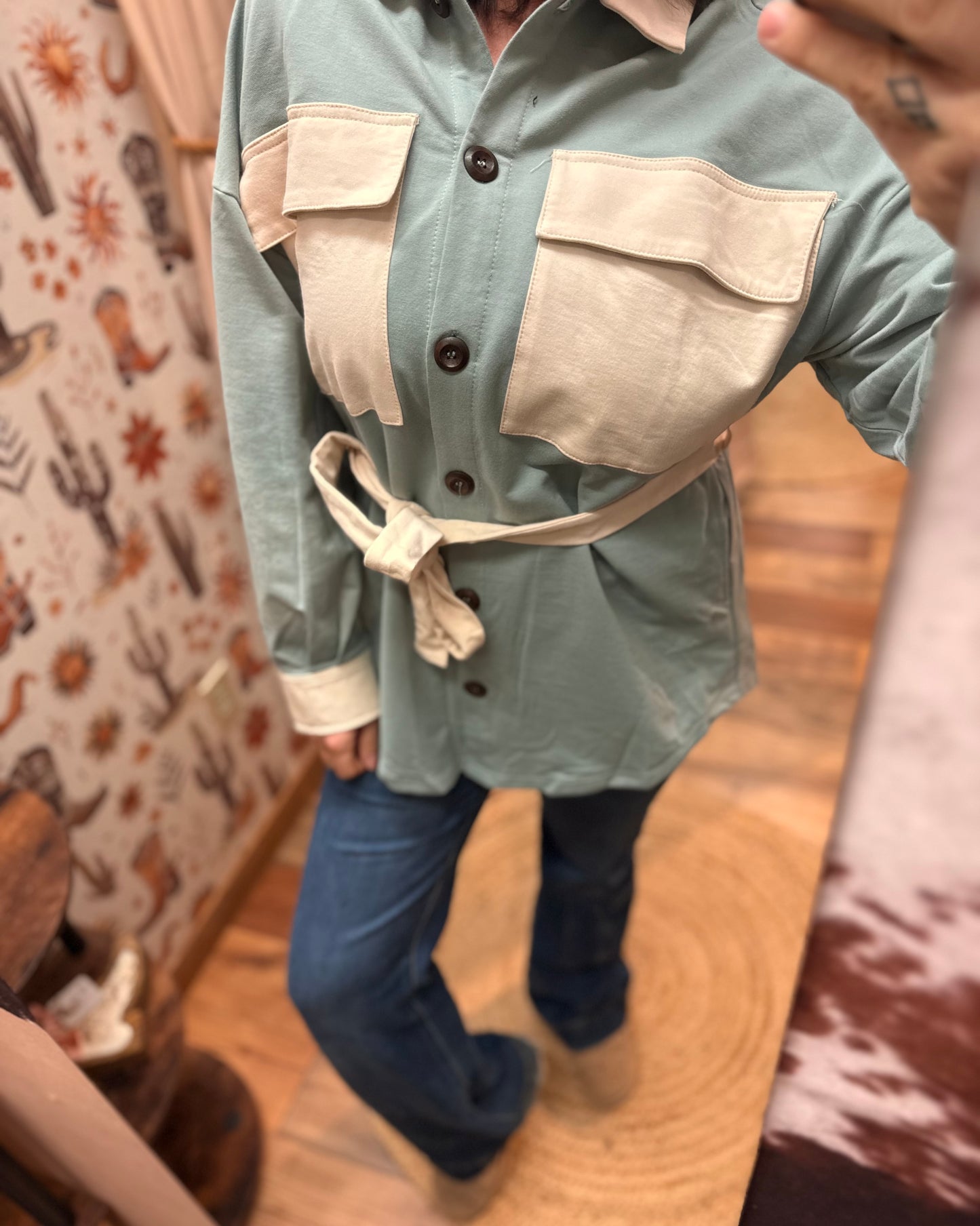 Adeline Belted Shacket