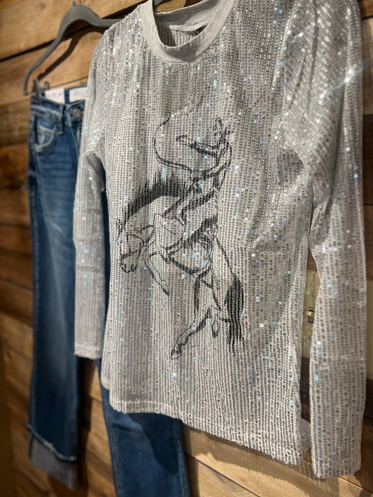 Sequin Saddles