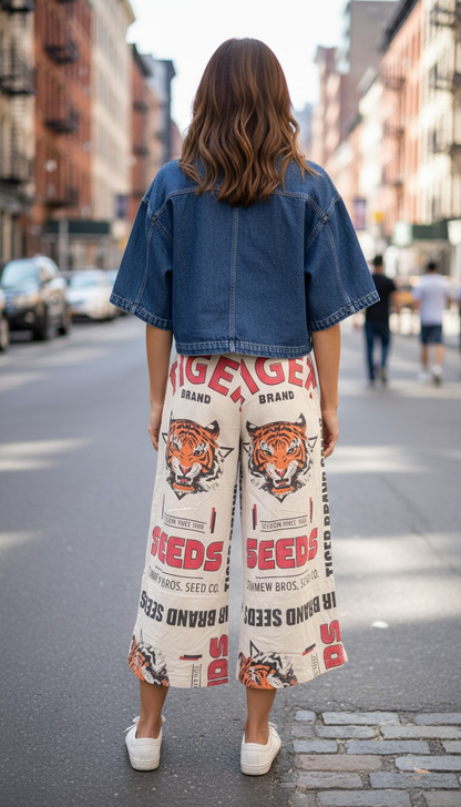 Vintage Sack Cotton Wide Leg Pants