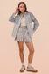 Stripe Woven Shirt Top & Shorts Set