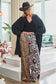 LEOPARD & ZEBRA MIX PRINT WIDE LEG PANTS