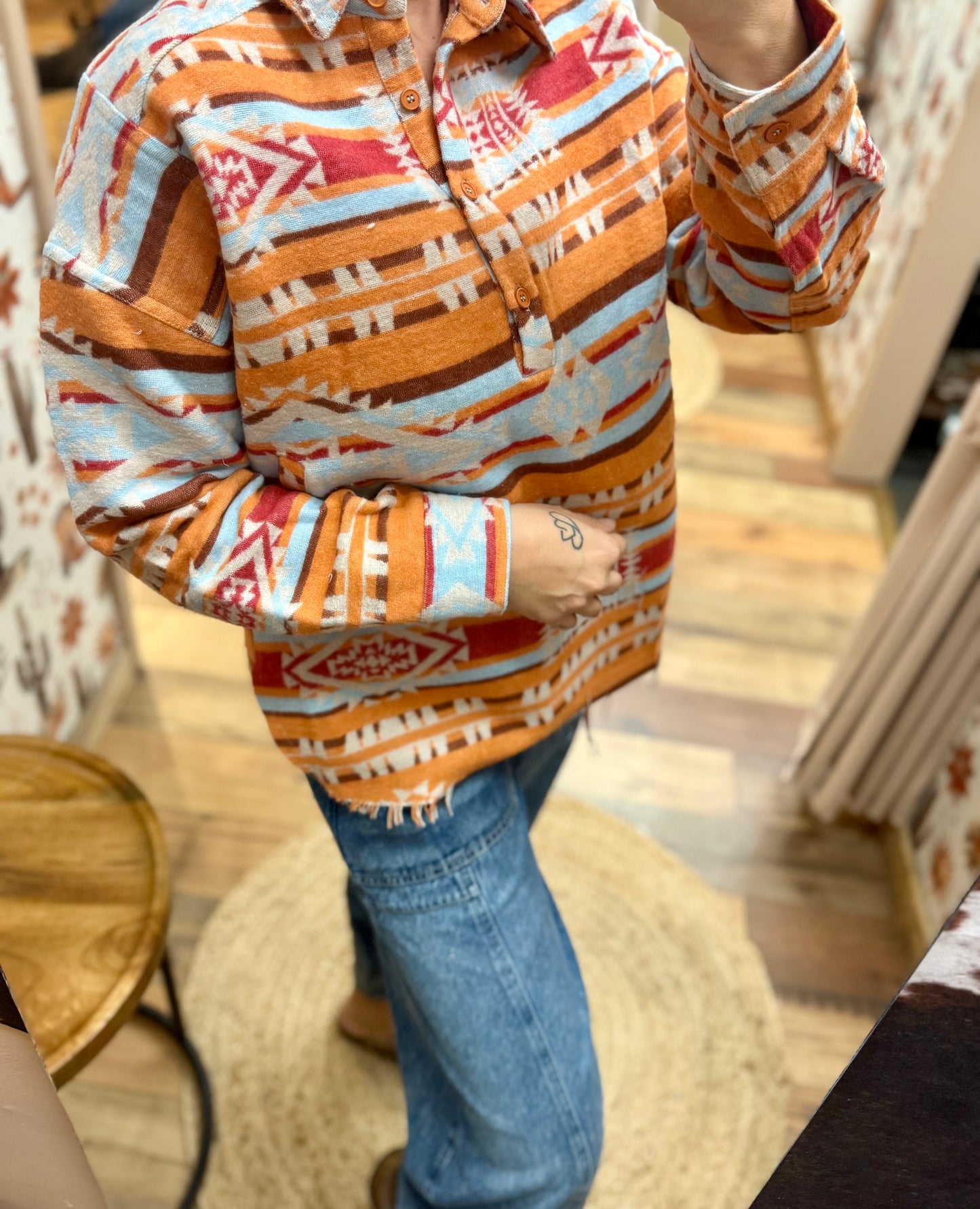 Fall Fest Aztec Shacket