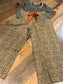 Velvet Bow Leopard Wide Leg Pants