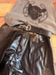 Bit Belt Faux Leather Short