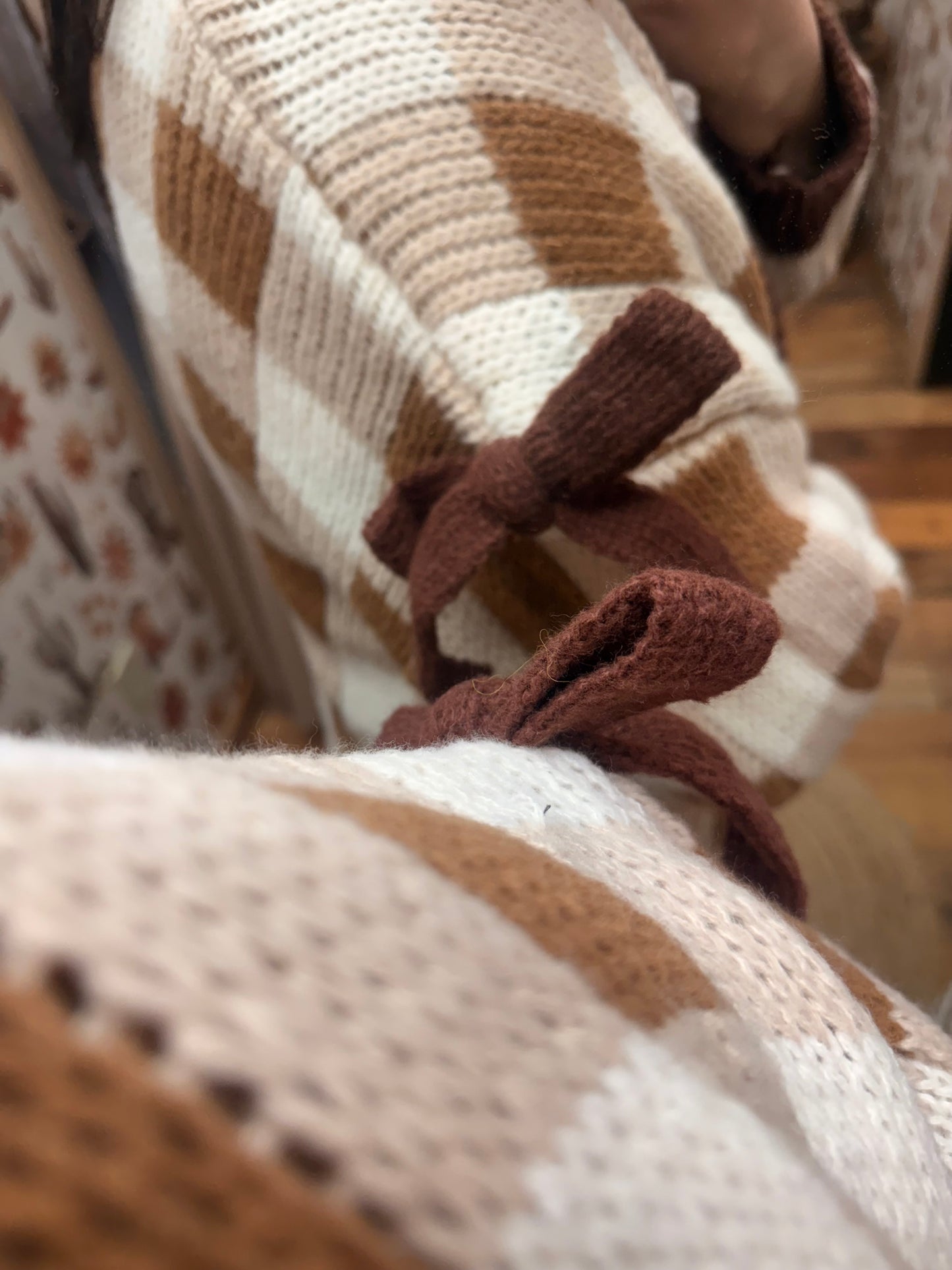 Cozy Check Knit Cardigan