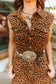 Breaking Hearts Leopard Denim Dress