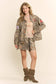 CAMOUFLAGE UTILITY MINI SKIRT POCKETS DRAWSTRING