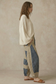 Textured Grid Patch Balloon Pants