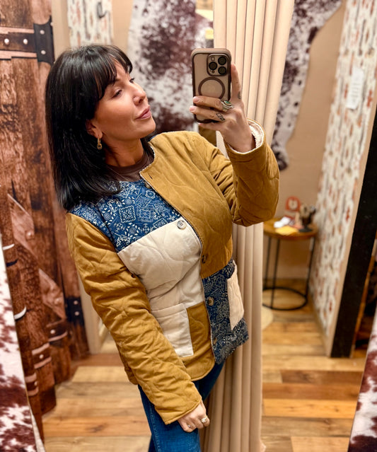 Patchwork Sherpa Jacket