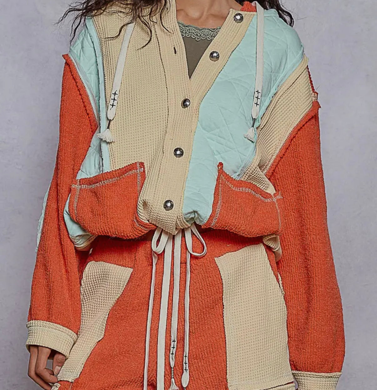 Cut and sewn hoodie