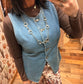 Denim split vest
