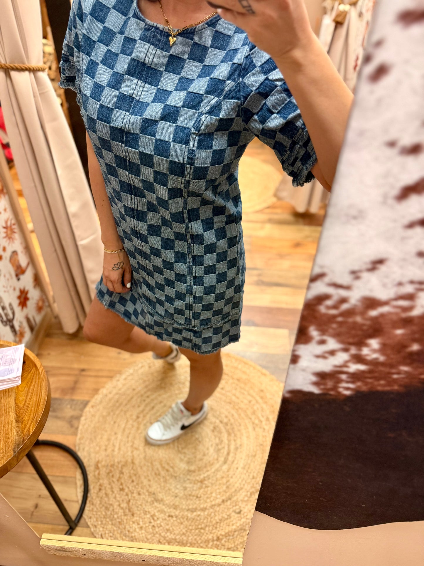 Checked out Denim Mini