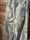 Snakeskin barrel denim