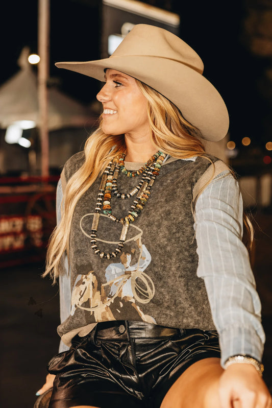 Swing wide sweater vest