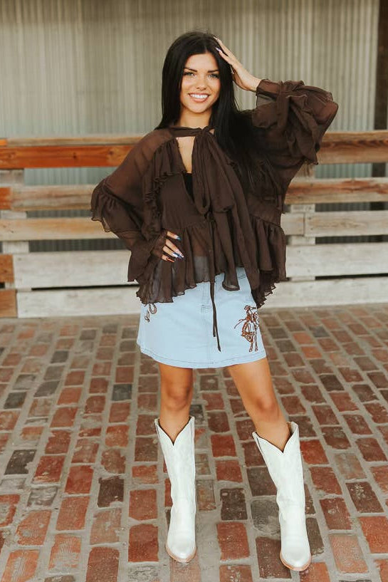 Ride On Denim Skirt