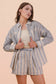 Stripe Woven Shirt Top & Shorts Set