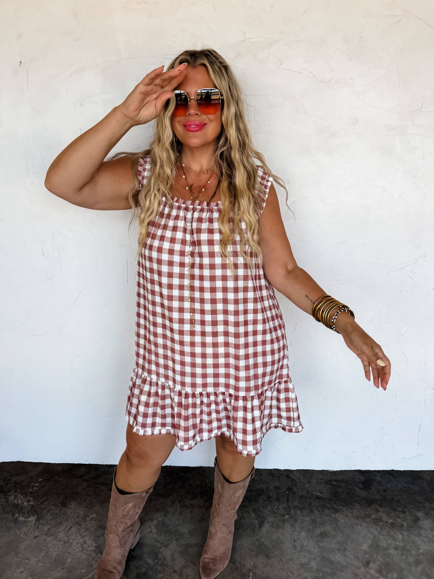 SUNSET TIDES BABYDOLL DRESS