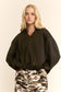ROCK BOTTOM-CROPPED DRAWSTRING SWEATSHIRT