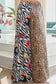 LEOPARD & ZEBRA MIX PRINT WIDE LEG PANTS