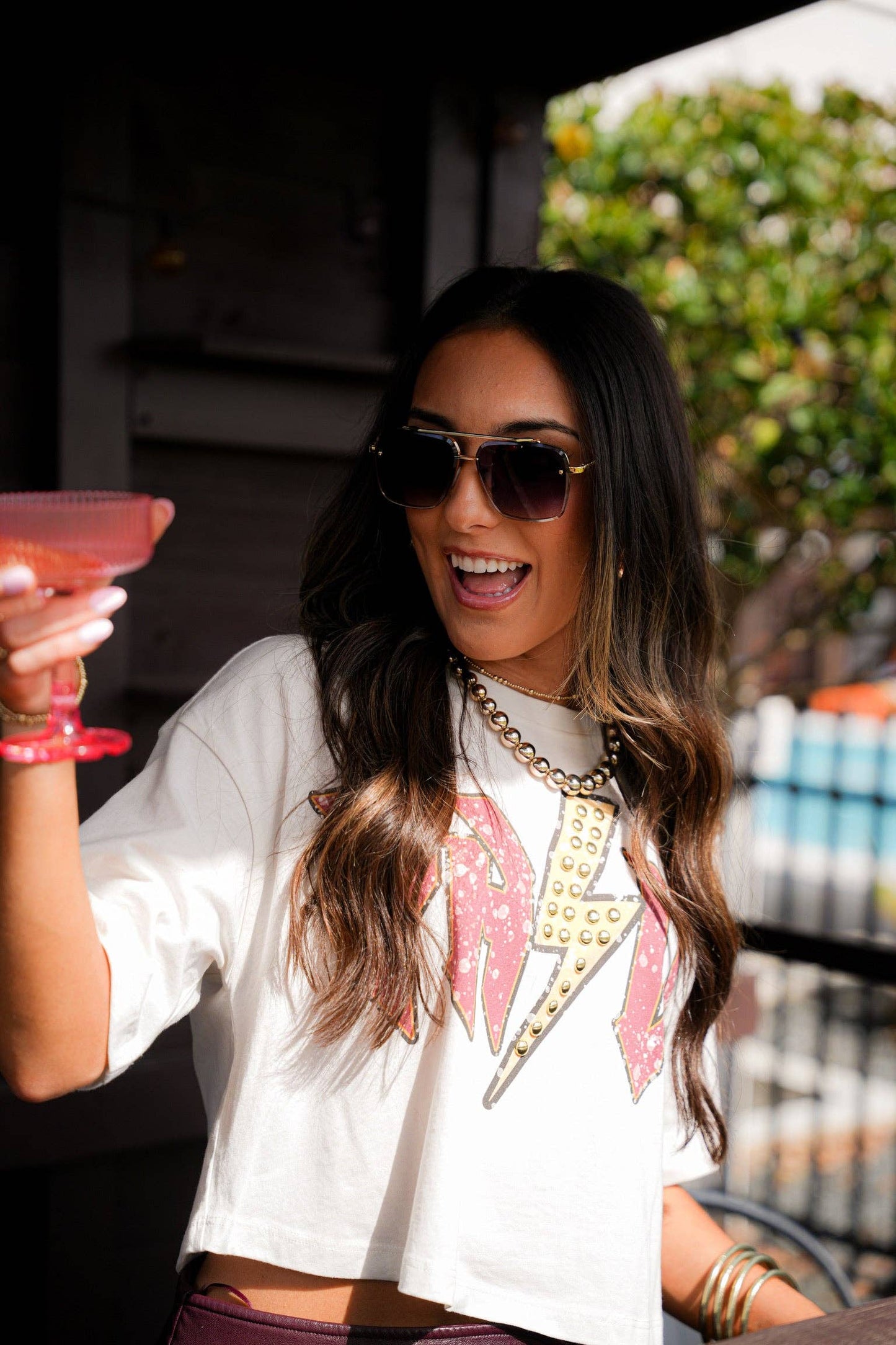GINA PINK LABEL Y'ALL TEE