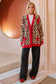 LEOPARD STAR CARDIGAN SWEATER