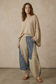 Textured Grid Patch Balloon Pants