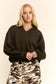 ROCK BOTTOM-CROPPED DRAWSTRING SWEATSHIRT