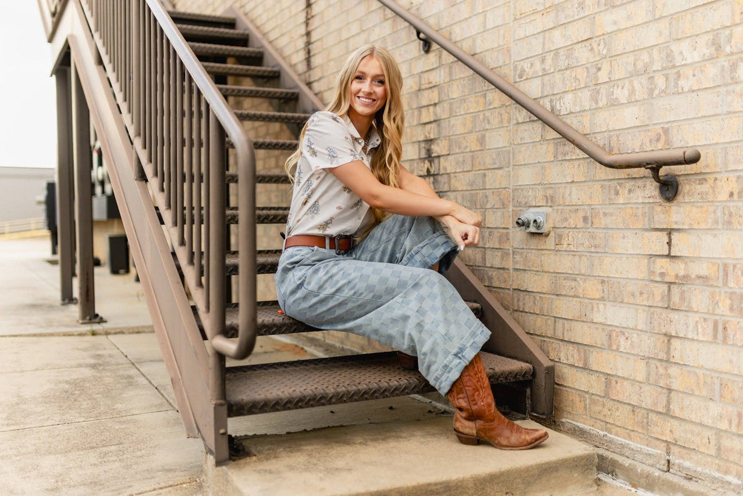 CHECKER CUFF DENIM